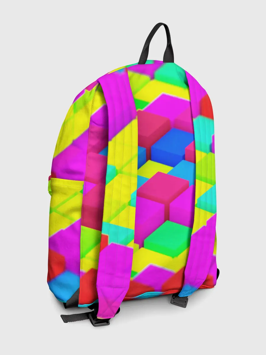 Рюкзак джинсовый / ЦВЕТНЫЕ КУБИКИ