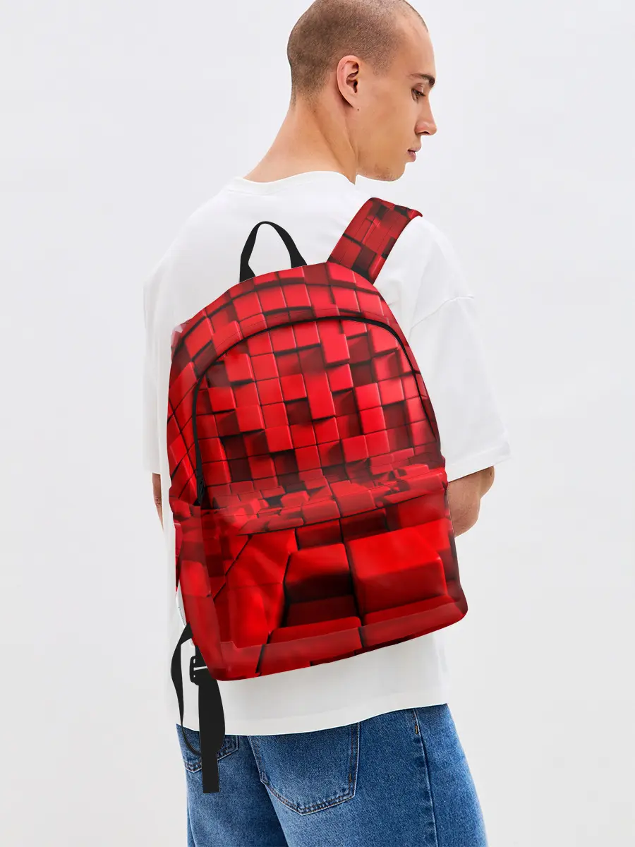 Рюкзак джинсовый / 3D кубики