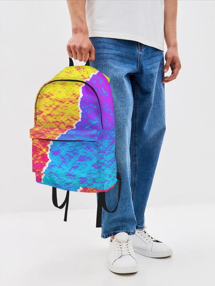 Рюкзак джинсовый / Цветные переливы