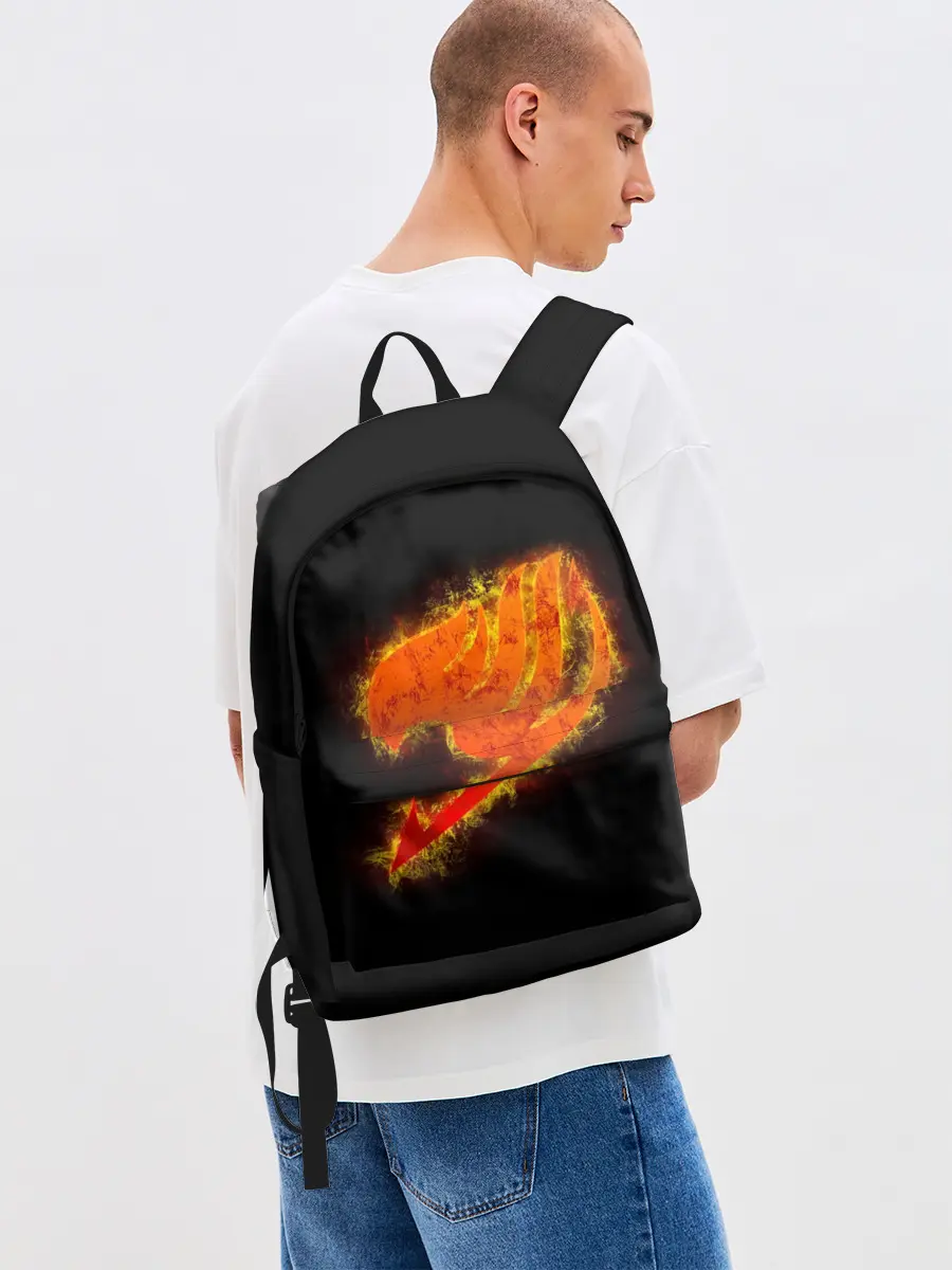 Рюкзак джинсовый / burning helmet Fairy Tail