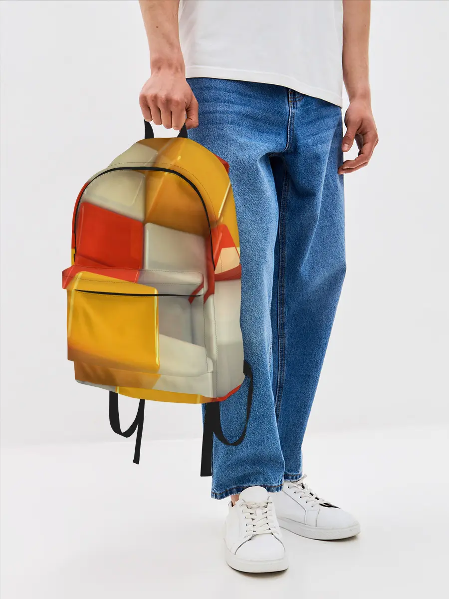 Рюкзак джинсовый / КУБЫ 3D