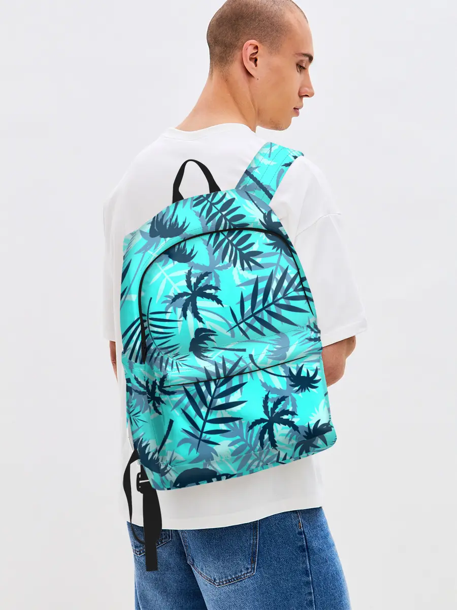 Рюкзак джинсовый / ТРОПИЧЕСКИЕ ПАЛЬМЫ.