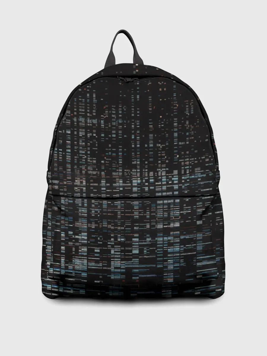 Рюкзак джинсовый / Глитч помехи ошибка текстура