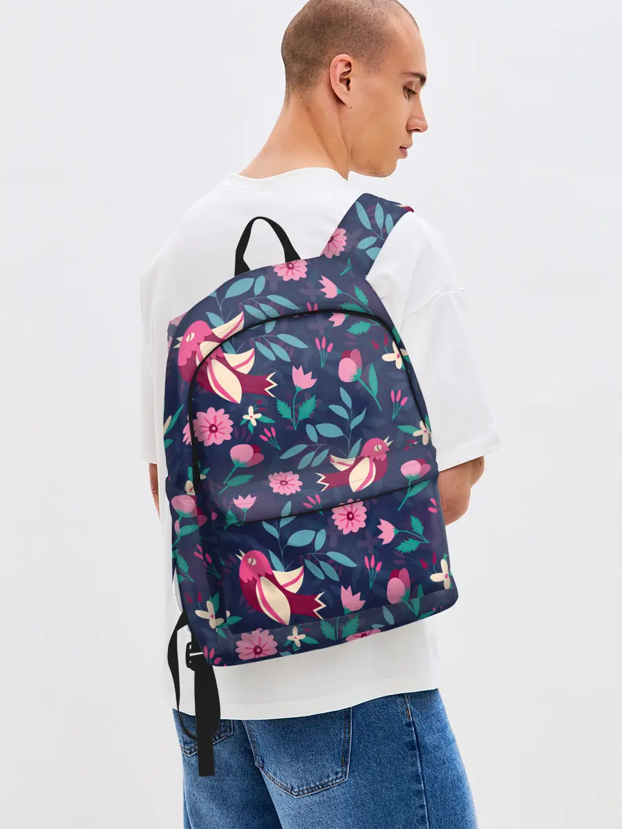 Рюкзак джинсовый / Арт джунгли