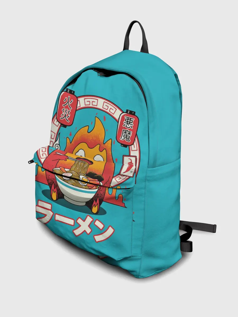 Рюкзак джинсовый / Calcifer & ramen