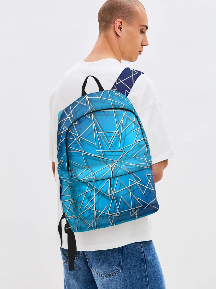 Рюкзак джинсовый / Треугольники