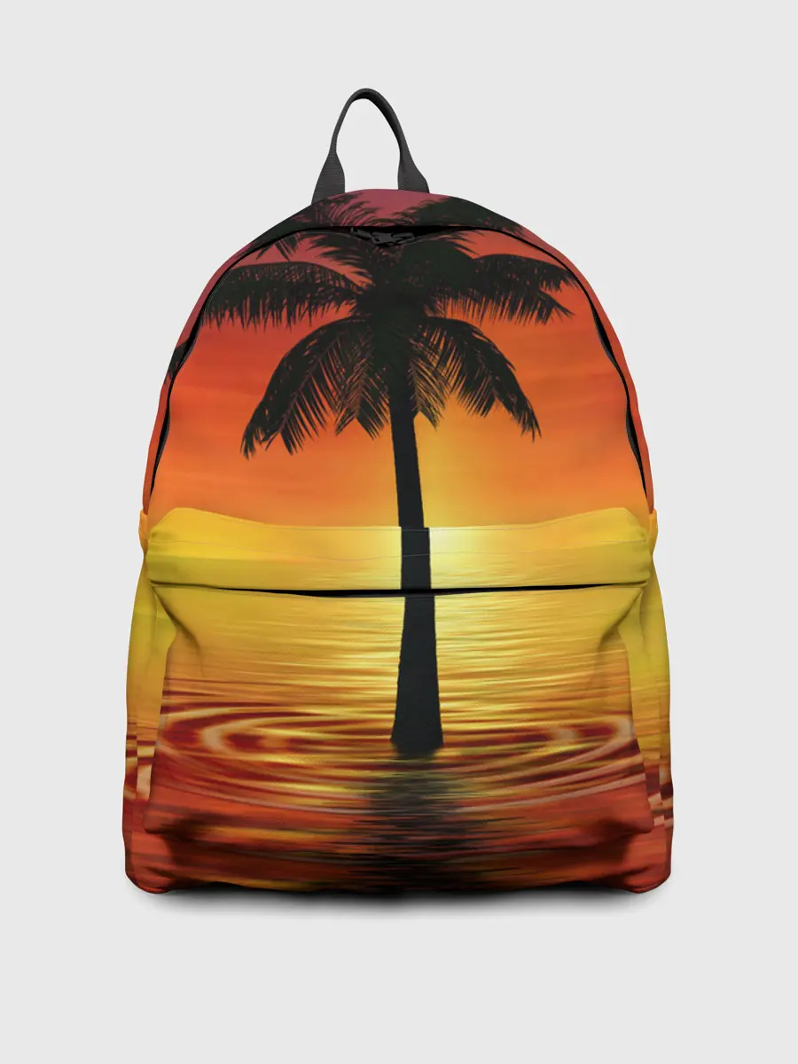 Рюкзак джинсовый / ТРОПИЧЕСКИЕ ПАЛЬМЫ.