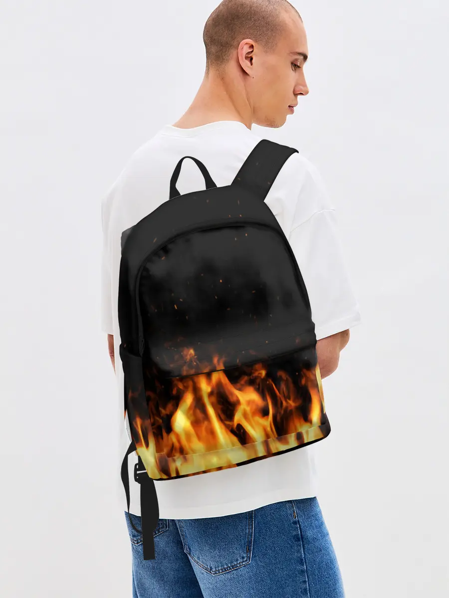 Рюкзак джинсовый / Огонь