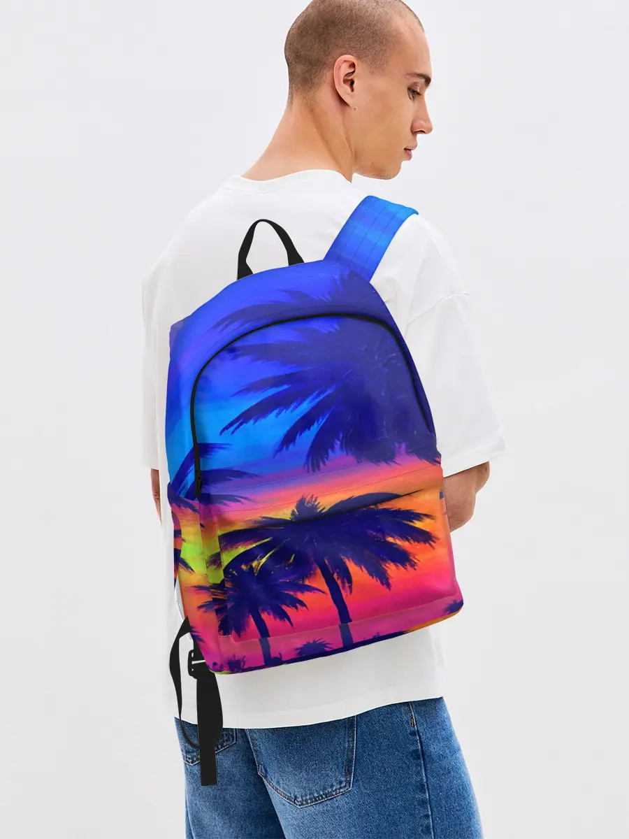 Рюкзак джинсовый / ТРОПИКИ НЕОН