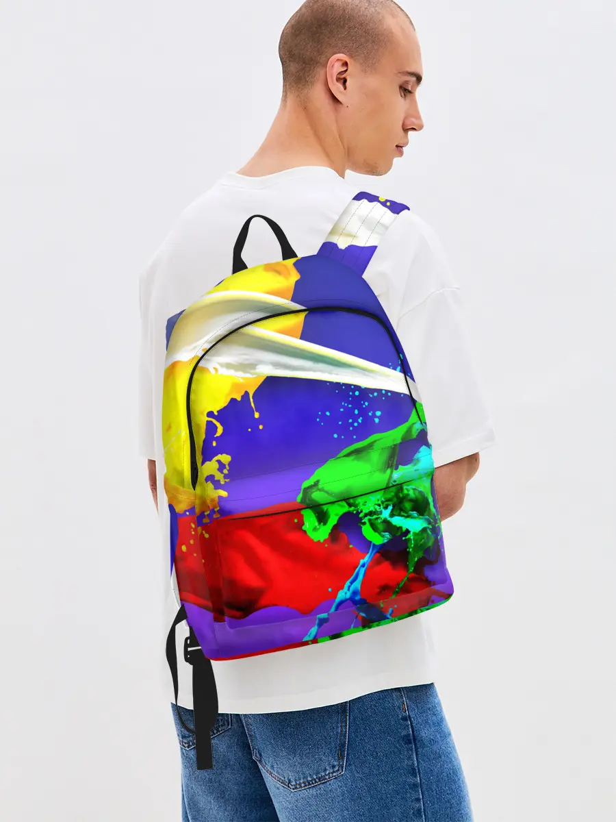 Рюкзак джинсовый / НЕОНОВЫЙ КРАСКИ