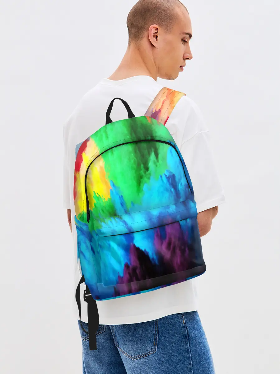 Рюкзак джинсовый / РАЗНОЦВЕТНЫЕ КРАСКИ