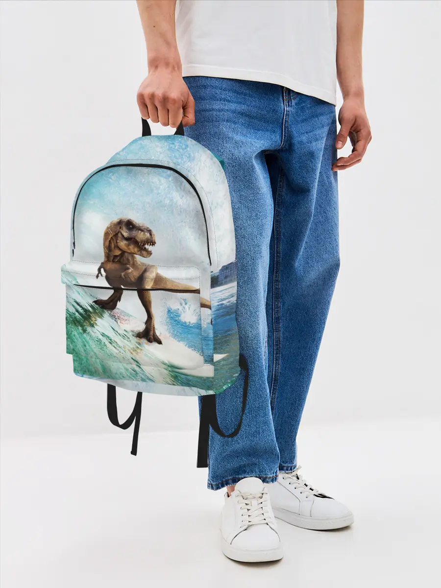 Рюкзак джинсовый / Тираннозавр REX | Серфинг