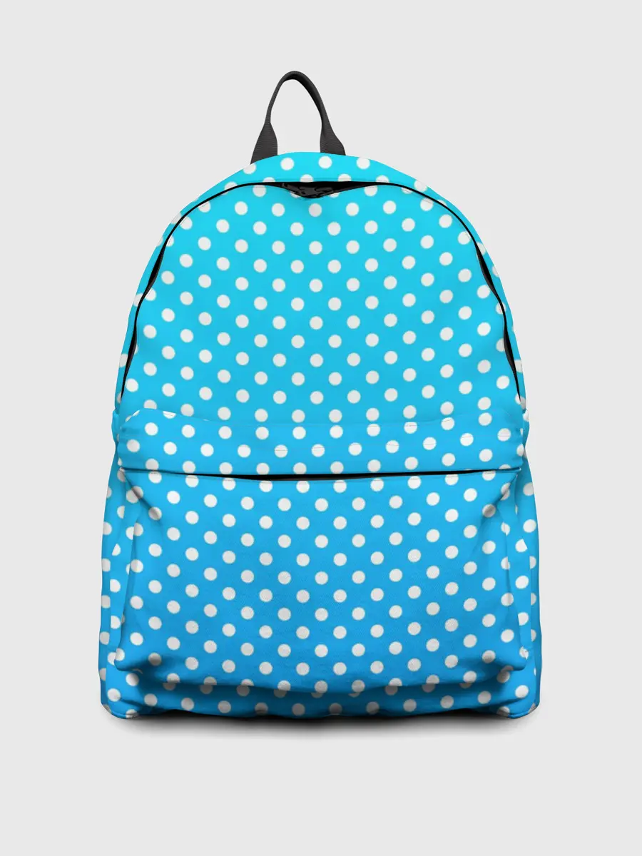 Рюкзак джинсовый / Белые кружки