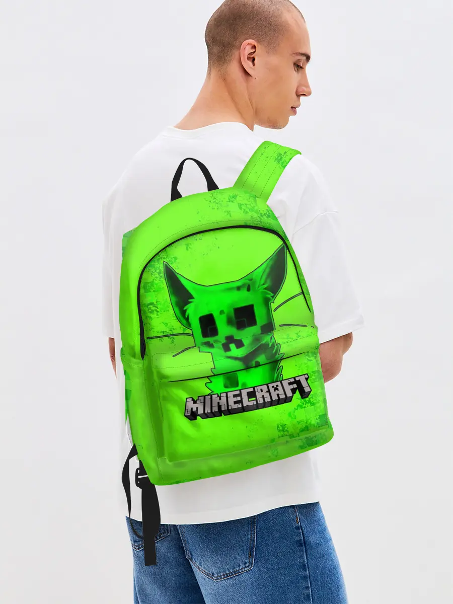 Рюкзак джинсовый / MINECRAFT CREEPER CAT