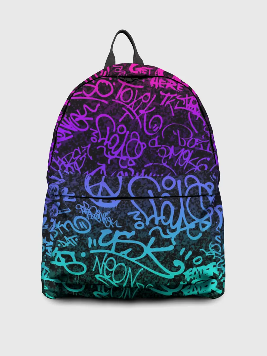 Рюкзак джинсовый / Граффити Neon