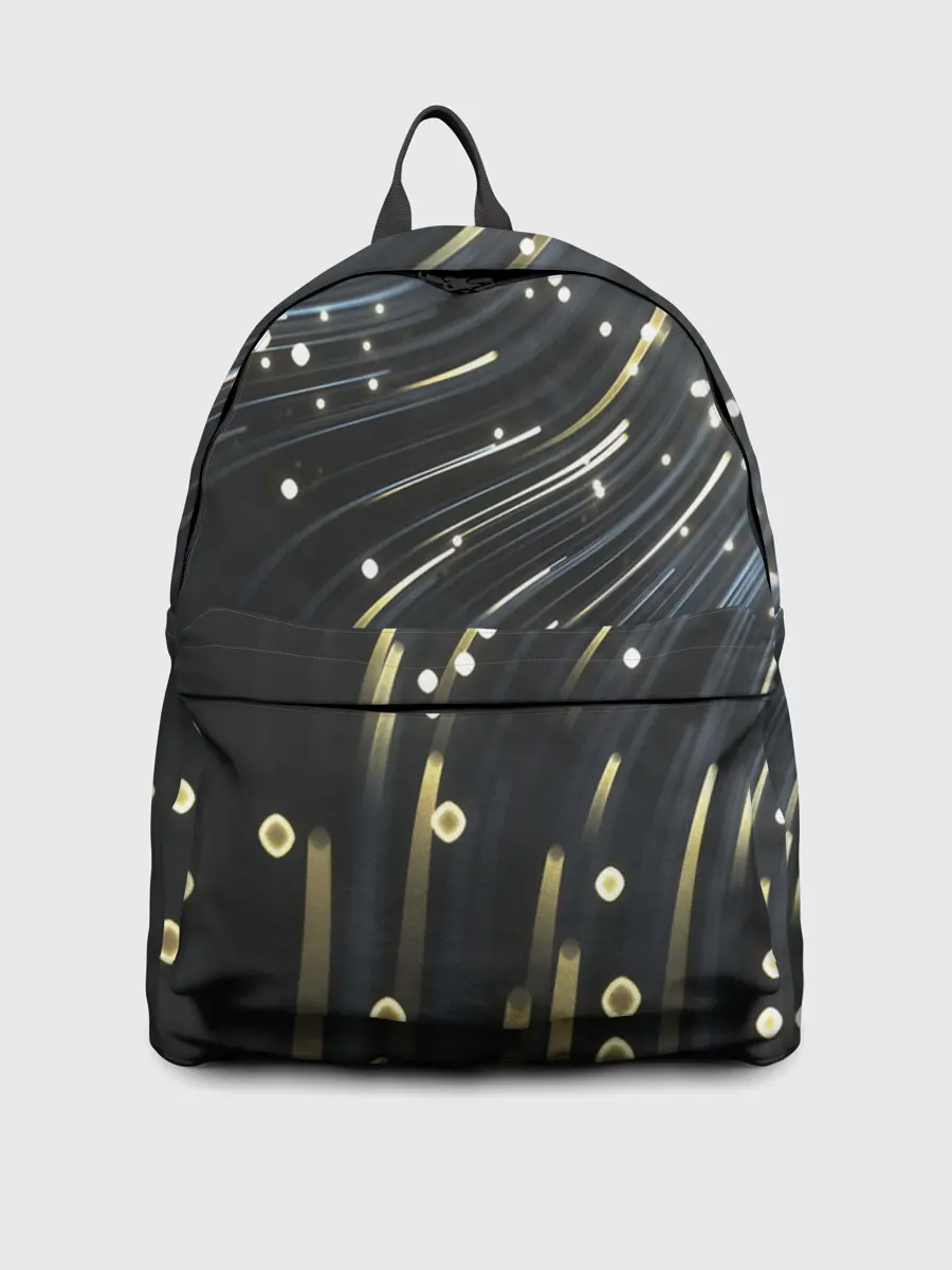 Рюкзак джинсовый / Абстракция искры полосы боке