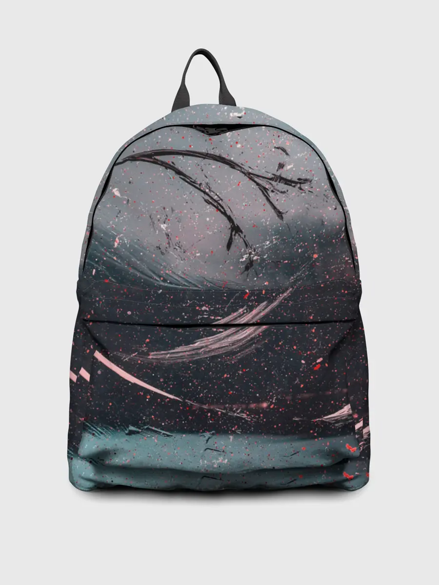 Рюкзак джинсовый / Абстракция краска разводы кап