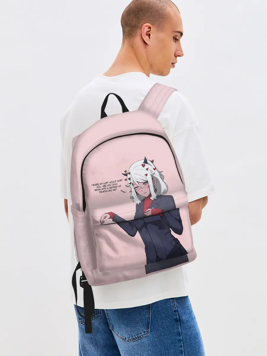 Рюкзак джинсовый / Malina текст Helltaker