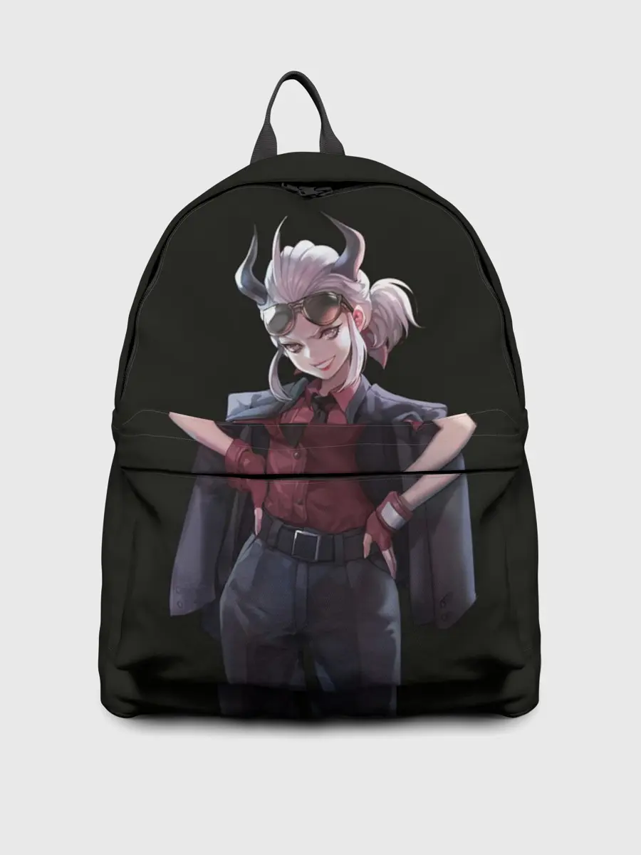 Рюкзак джинсовый / Героиня Helltaker стоит