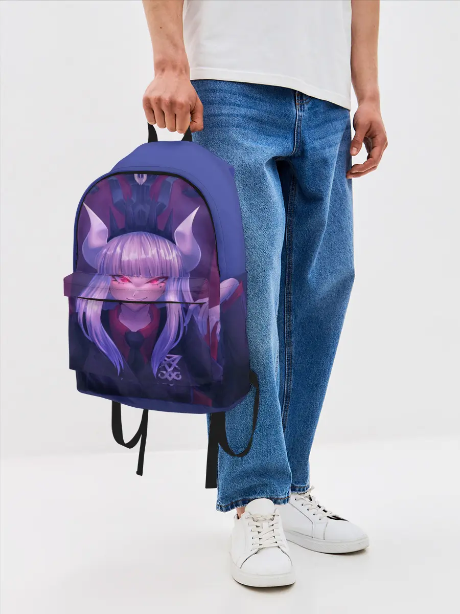 Рюкзак джинсовый / Люцифер на троне