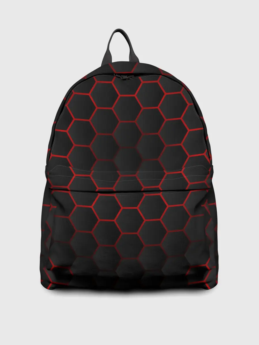 Рюкзак джинсовый / 3D black & red