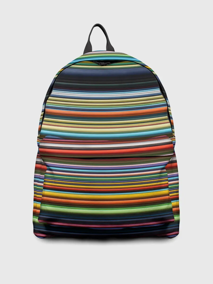 Рюкзак джинсовый / РАзноцыетные линии полосы хаос