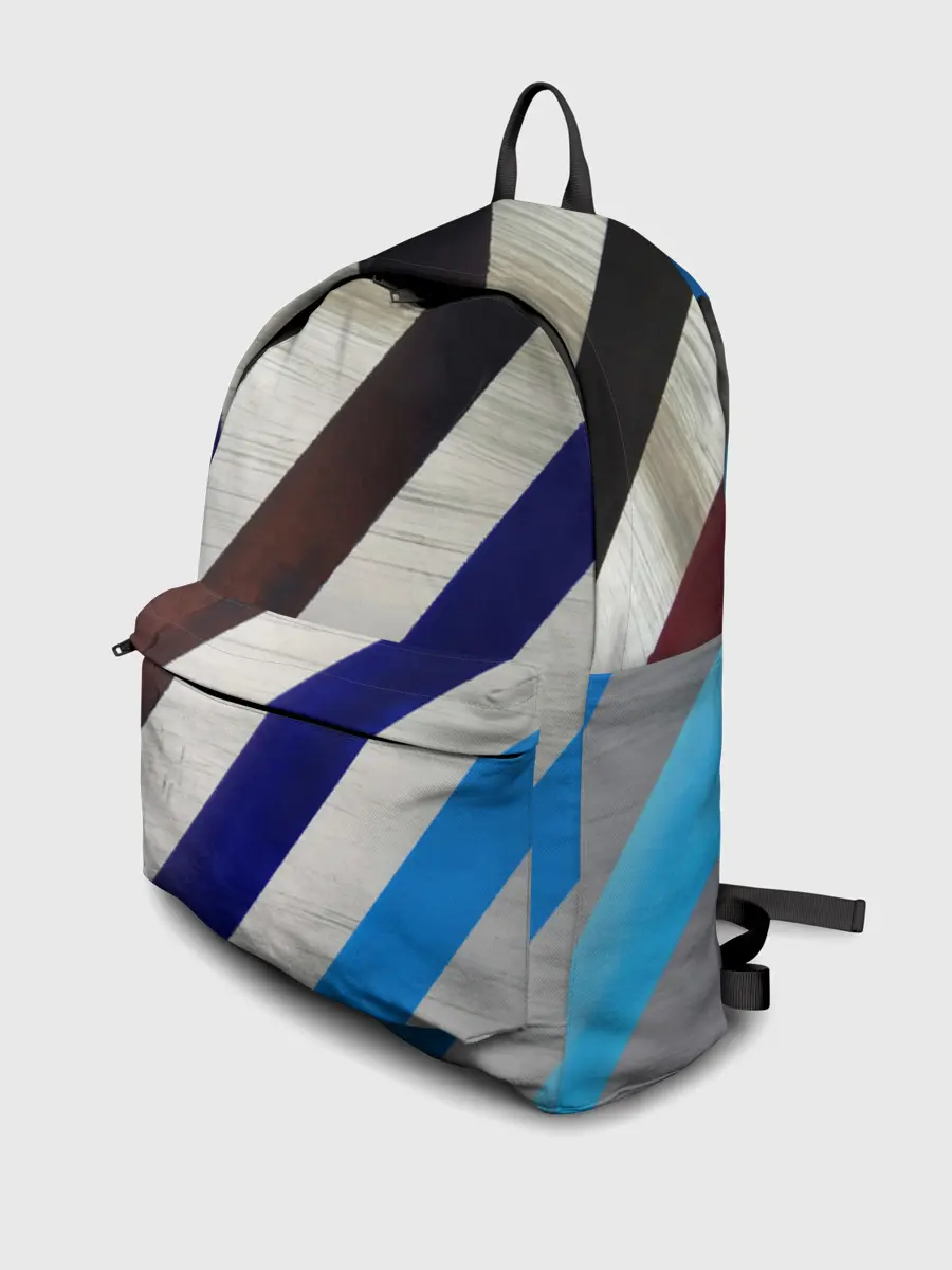 Рюкзак джинсовый / Косые линии полосы крупные