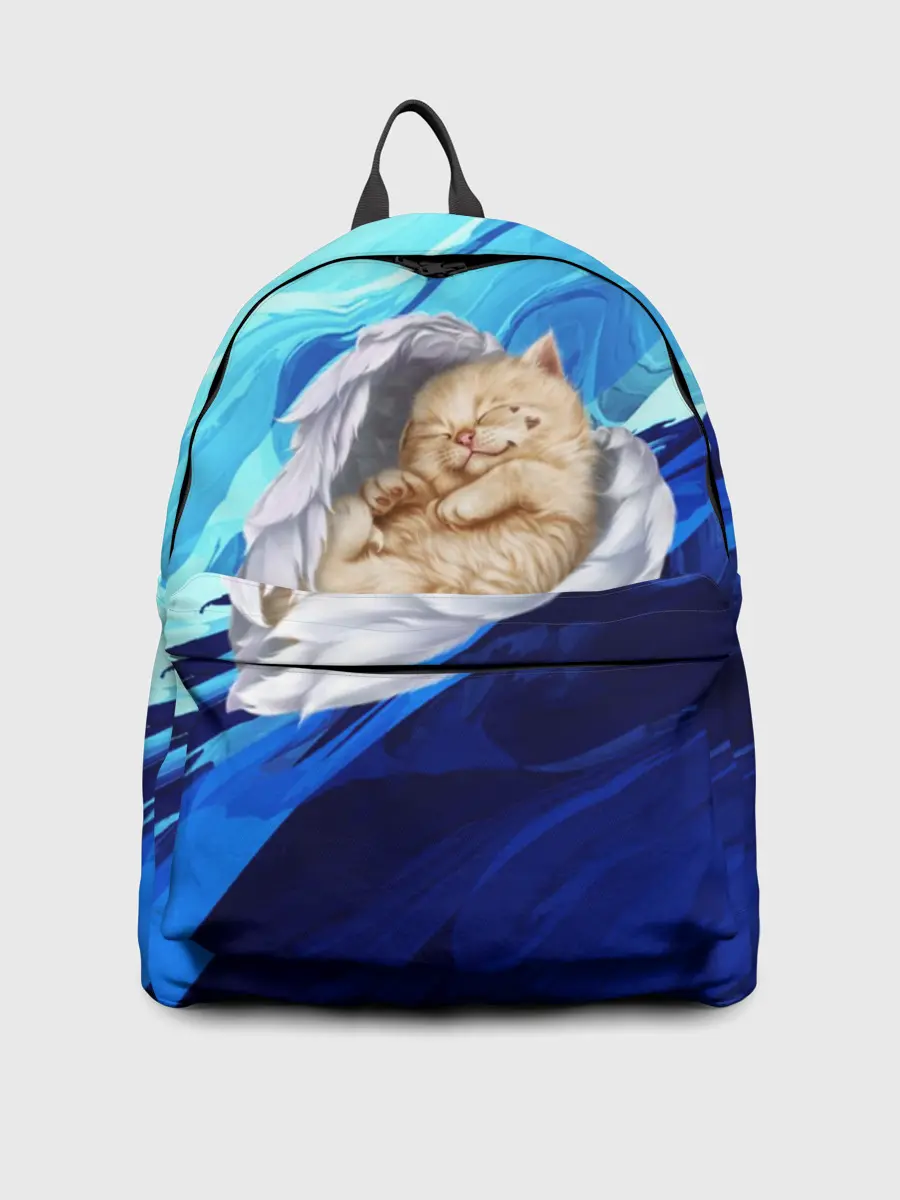 Рюкзак джинсовый / Котик Ангелочек