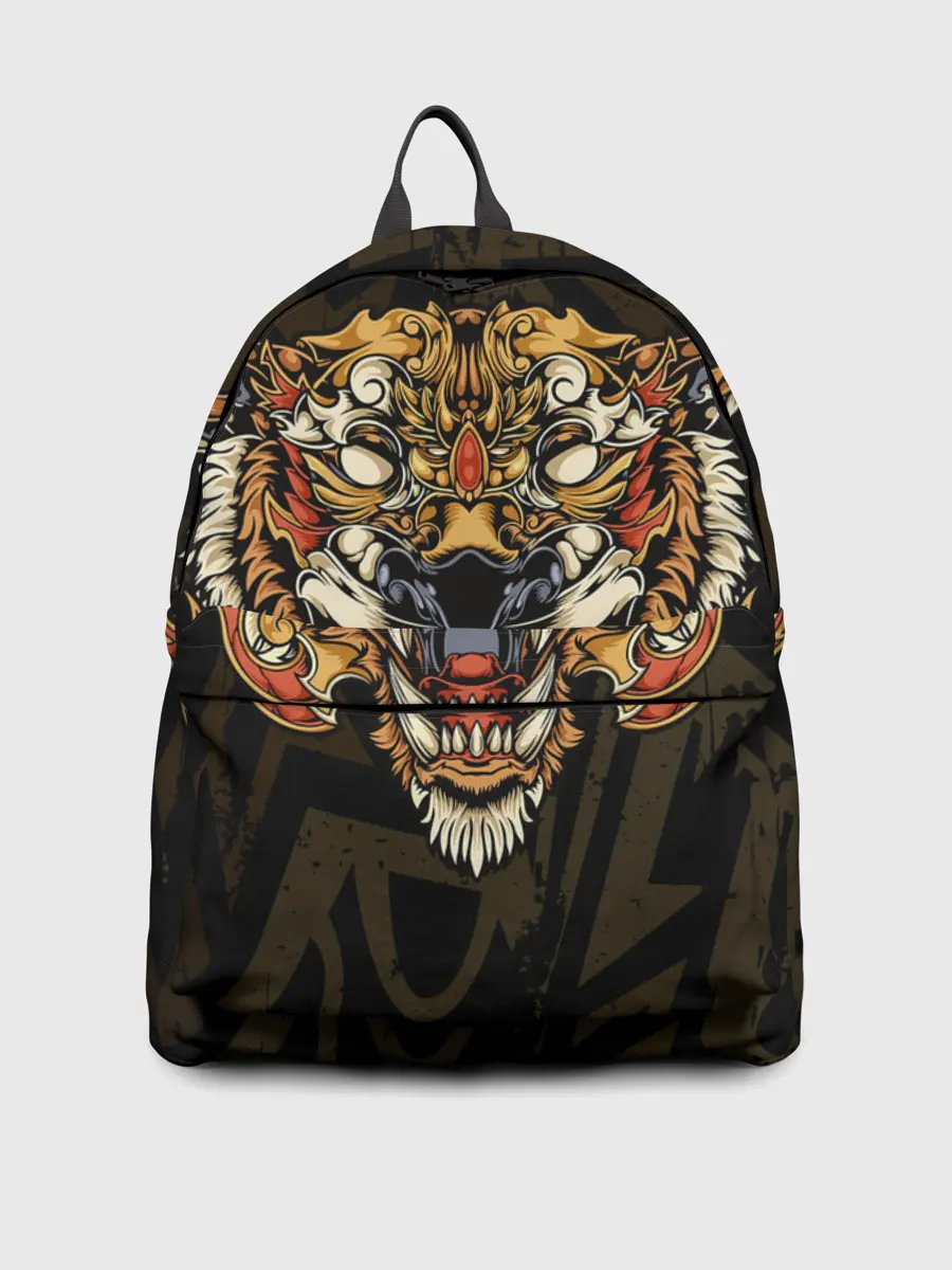 Рюкзак джинсовый / Тигровый стимпанк