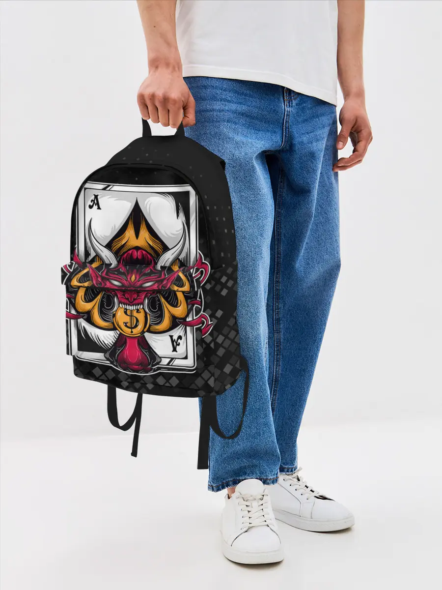 Рюкзак джинсовый / Карточный дьявол