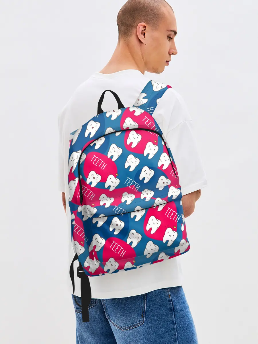 Рюкзак джинсовый / зубы