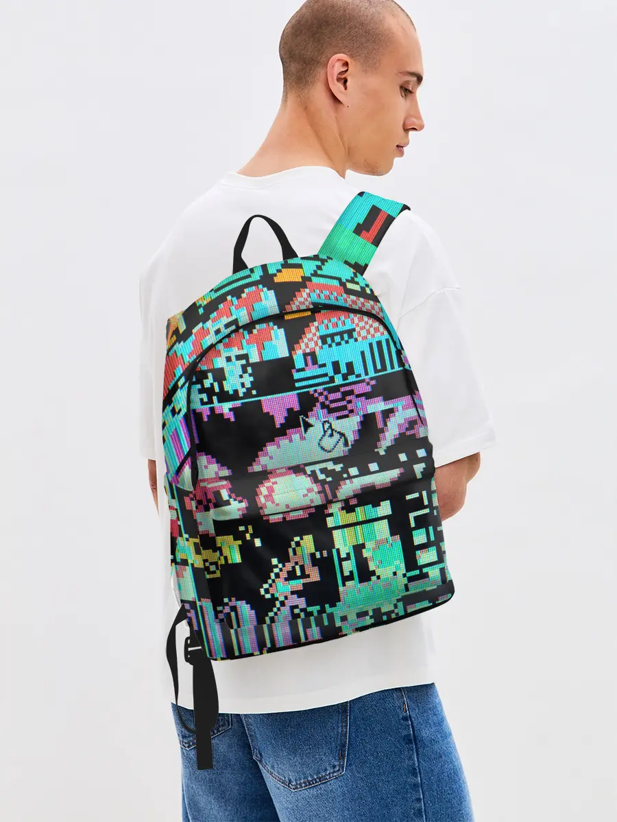 Рюкзак джинсовый / ГЛИТЧ / GLITCH ЗАСТАВКА