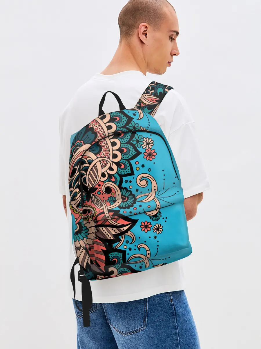 Рюкзак джинсовый / Цветочная фантазия