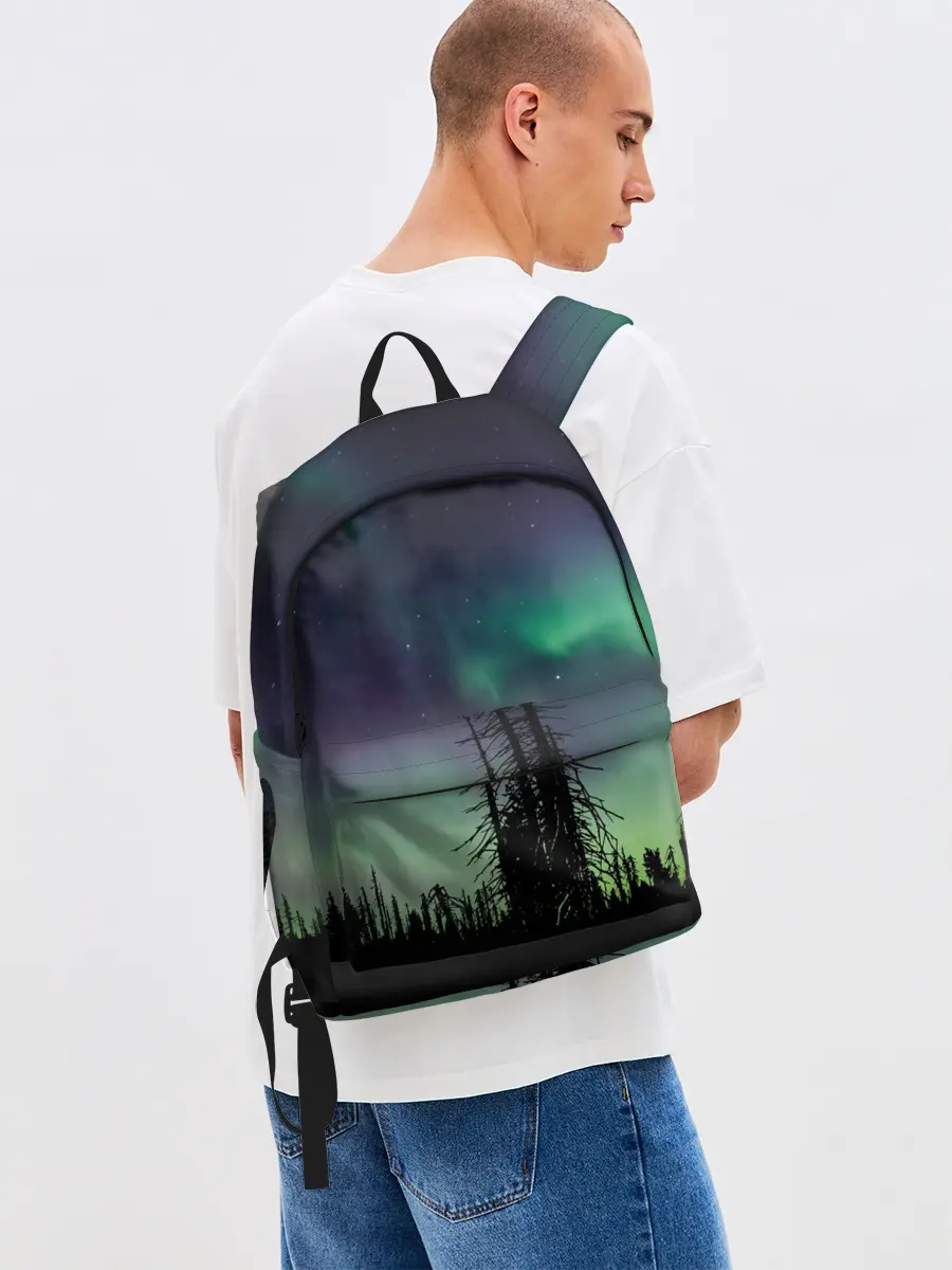 Рюкзак джинсовый / Северное сияние