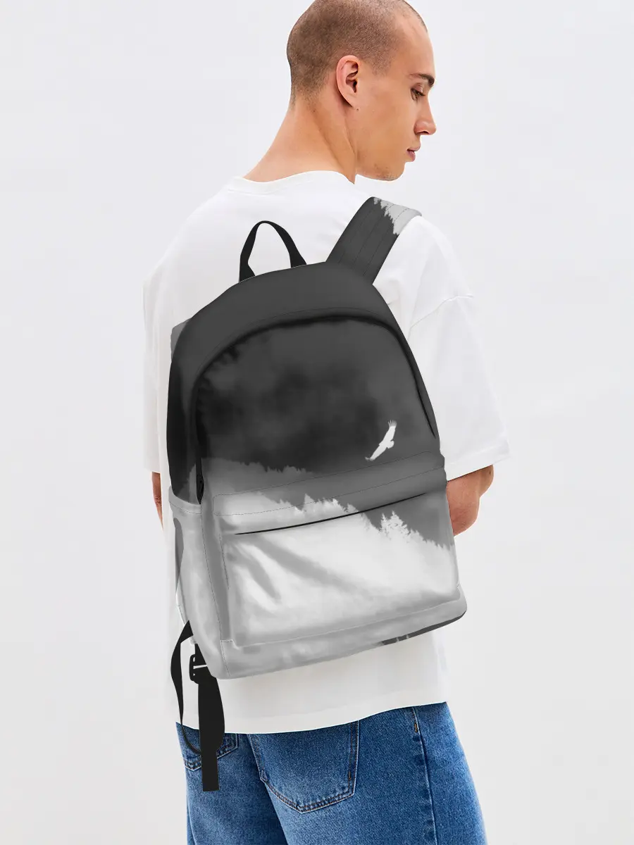 Рюкзак джинсовый / ОРЁЛ НАД ЛЕСОМ