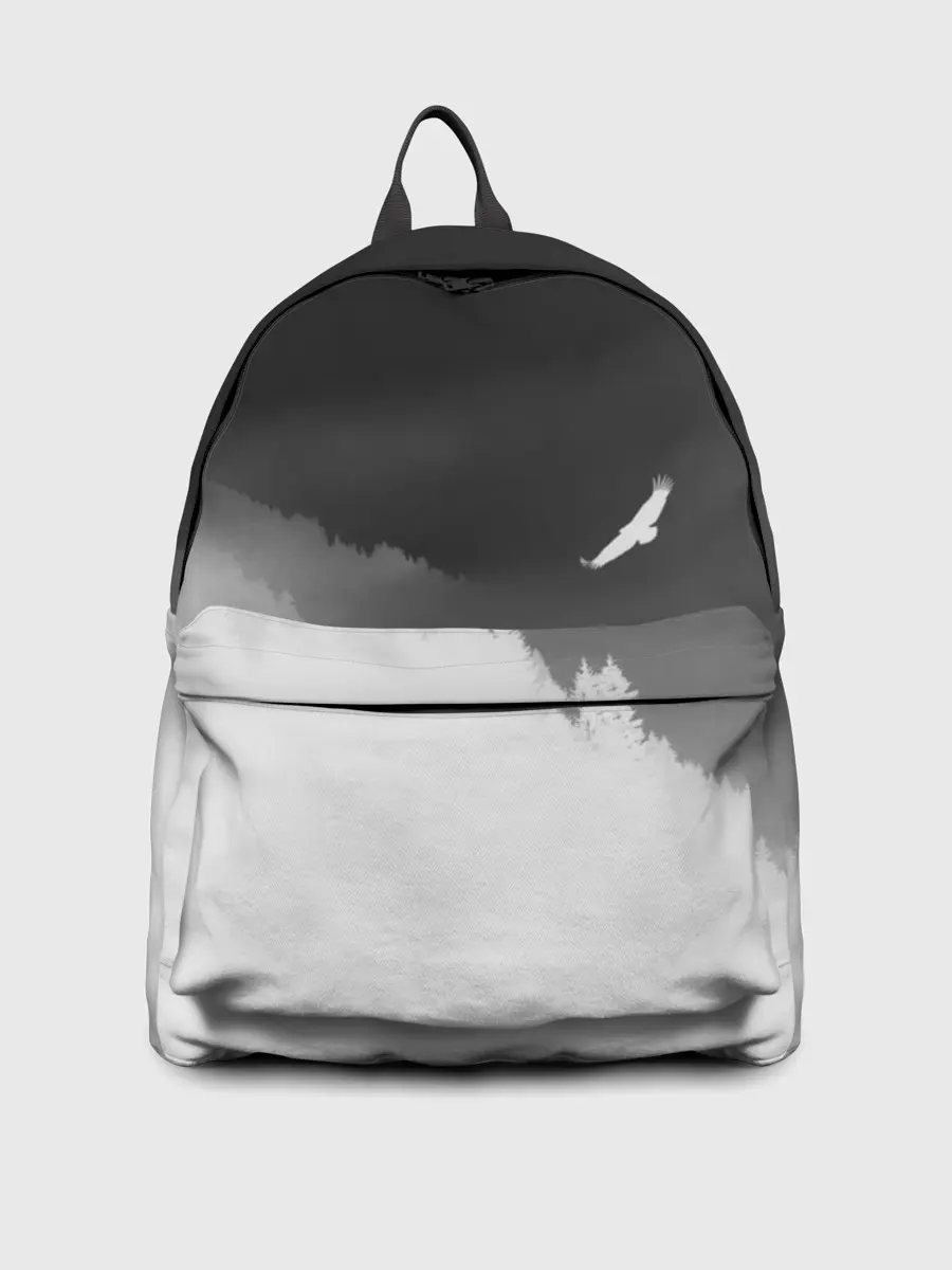 Рюкзак джинсовый / ОРЁЛ НАД ЛЕСОМ