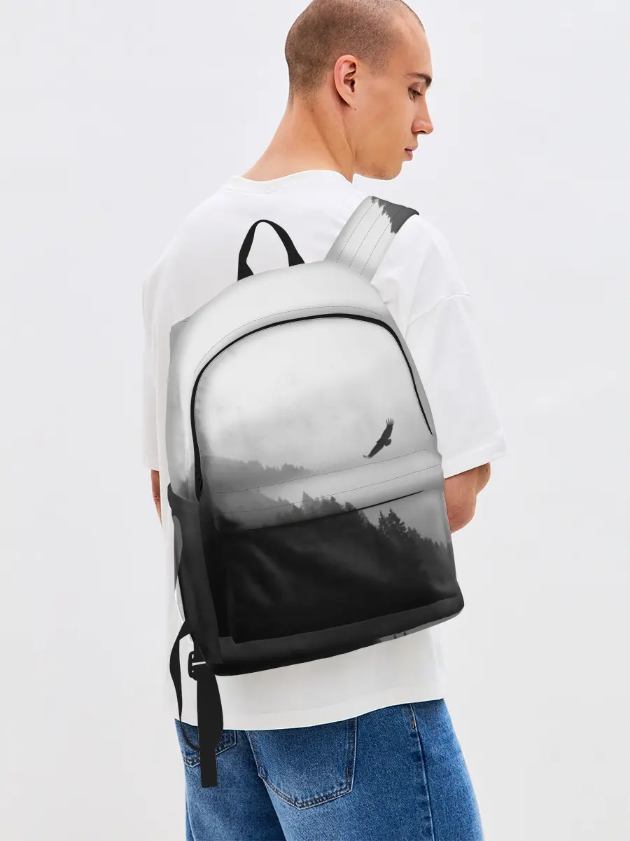 Рюкзак джинсовый / ОРЁЛ НАД ЛЕСОМ