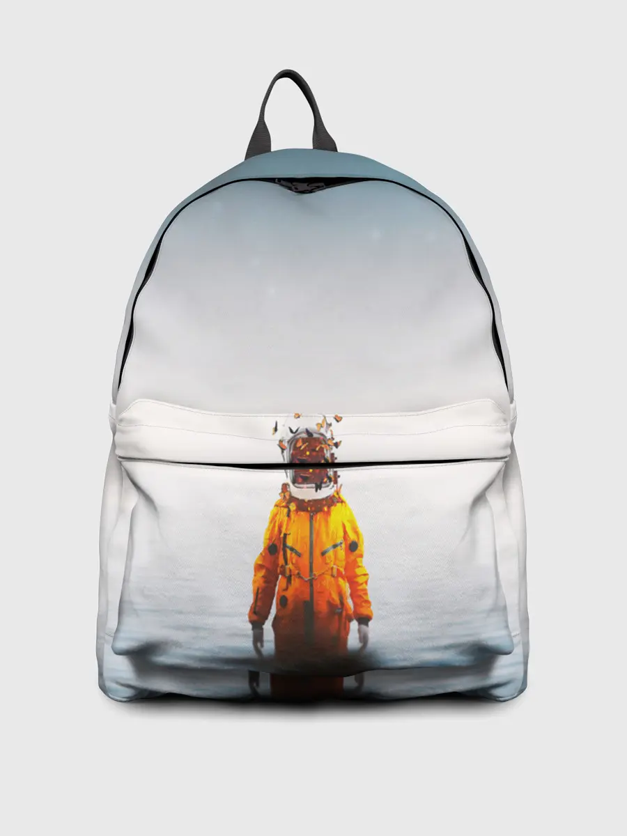 Рюкзак джинсовый / КОСМОНАВТ В МОРЕ