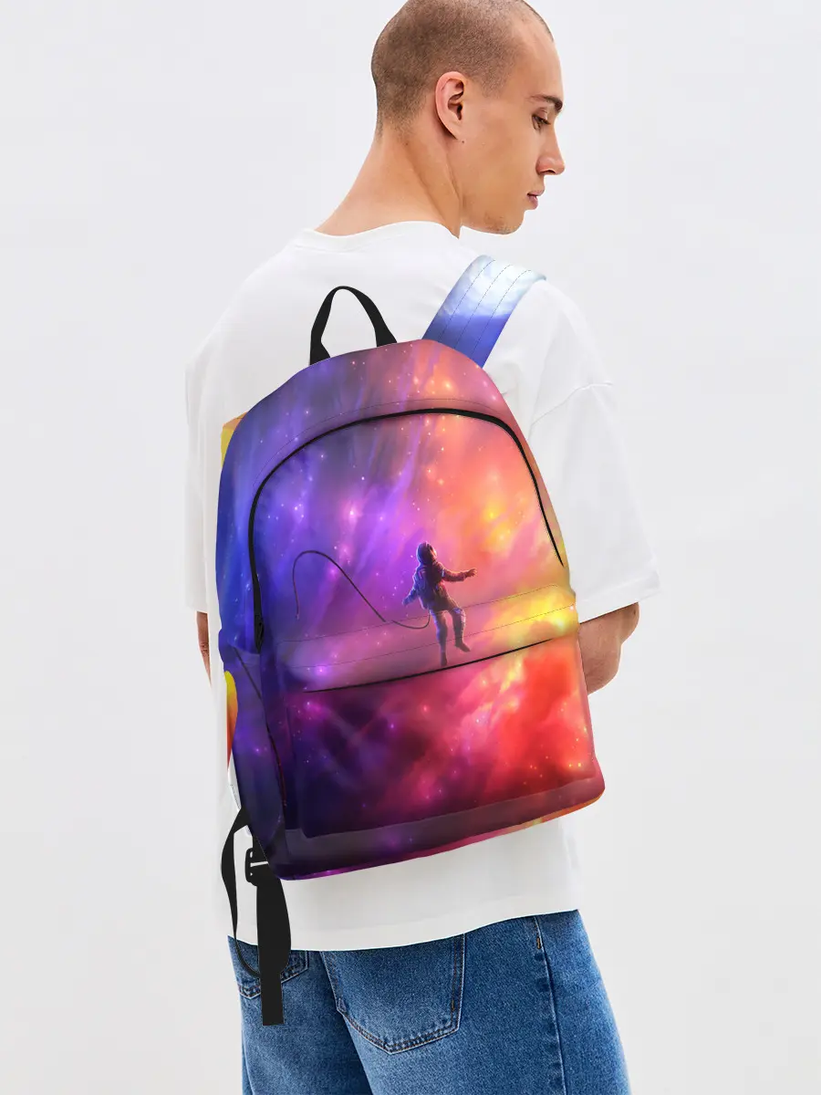 Рюкзак джинсовый / НЕОНОВЫЙ КОСМОС