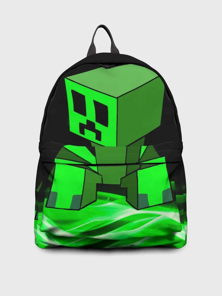 Рюкзак джинсовый / Майнкрафт Крипер