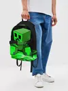 Рюкзак джинсовый / Майнкрафт Крипер