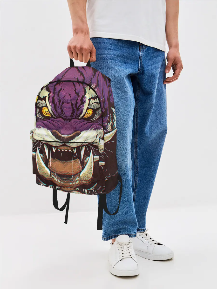 Рюкзак джинсовый / Маска тигра