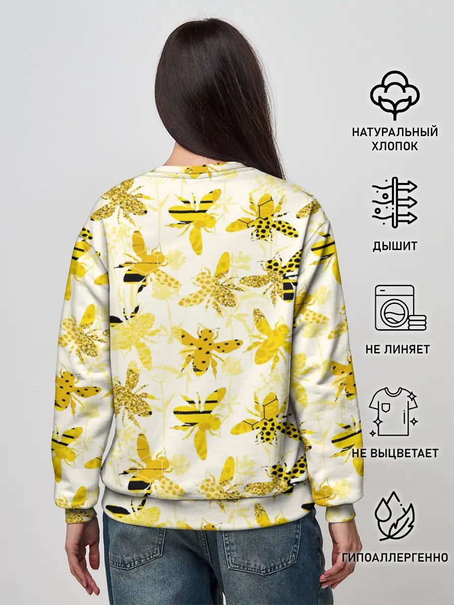 Женский свитшот / Разные Пчелы