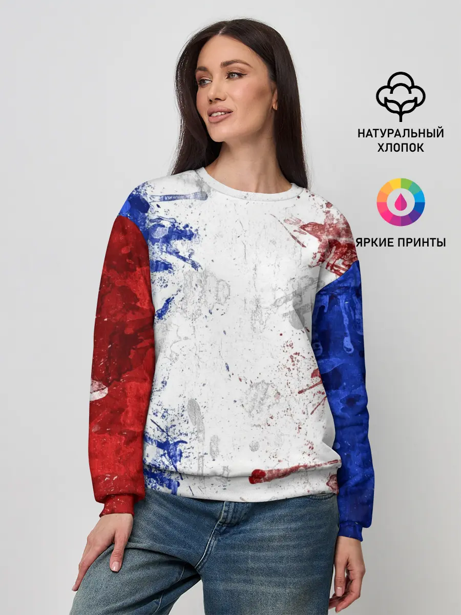 Женский свитшот / BLUE WHITE & RED