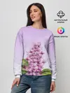 Женский свитшот / акварельная сирень