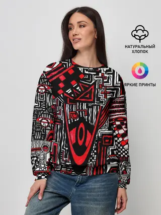 Женский свитшот / Абстрактный Узор
