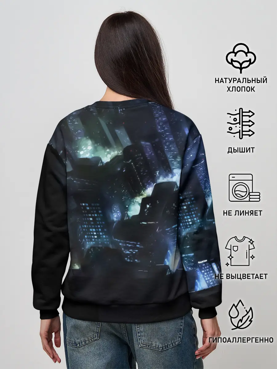 Женский свитшот / Токийский гуль ночной город
