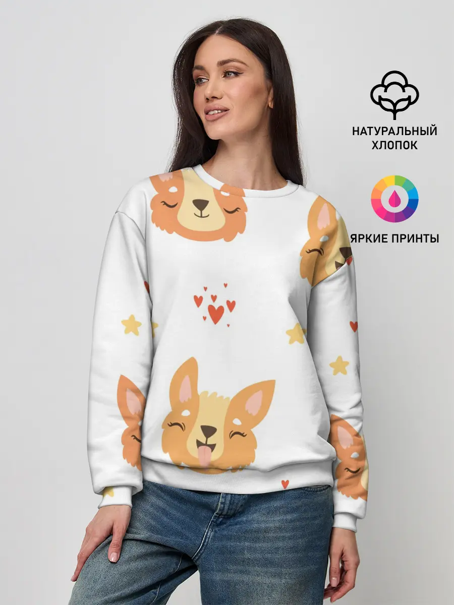 Женский свитшот / Милый Корги