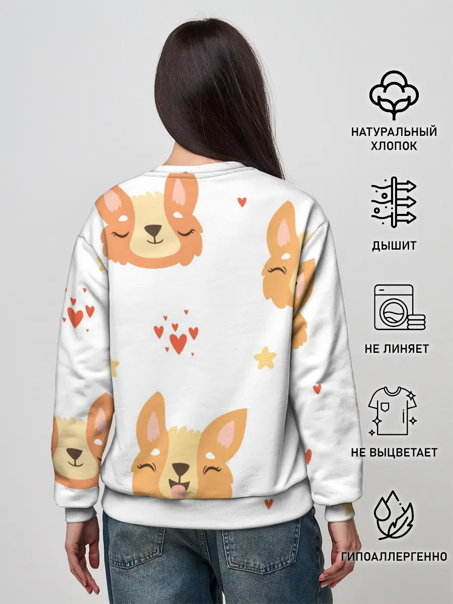Женский свитшот / Милый Корги