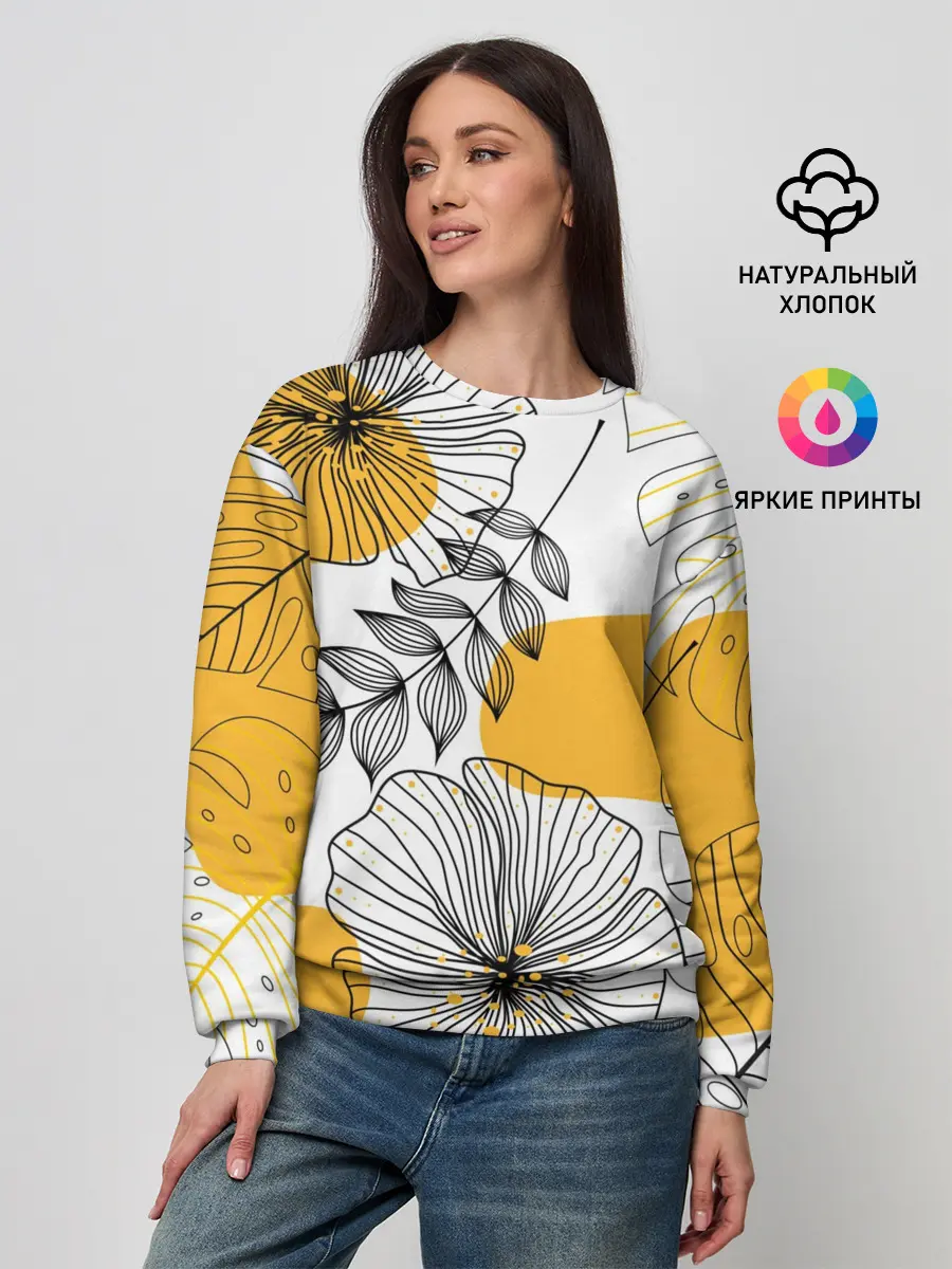 Женский свитшот / Цветы